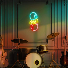 Chill Pill Neon Sign - Relax in Style with Retro Vibes! Lets Neon