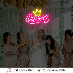 Queen With Crown Neon Sign | Best Gift Decor