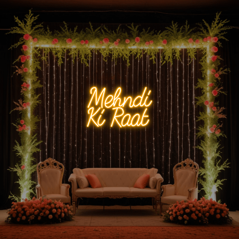 Mehndi Ki Raat Neon Sign
