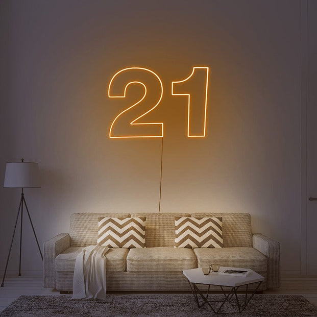 21 Neon sign