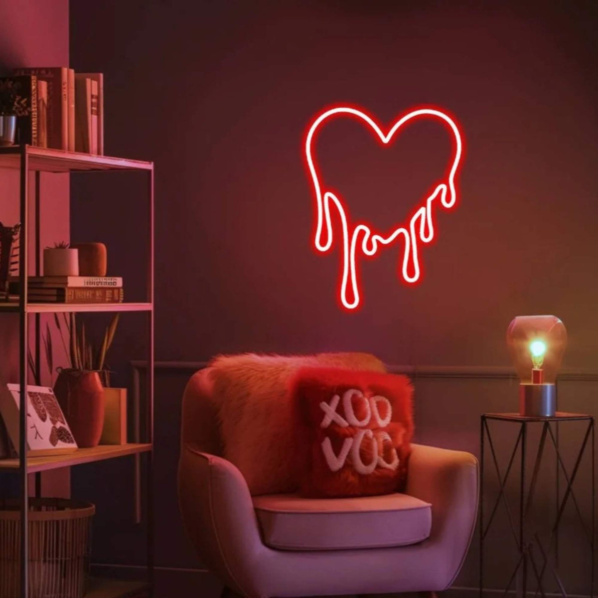 Melting Heart Neon Sign - Illuminate Your Space with Love and Warmth! Lets Neon