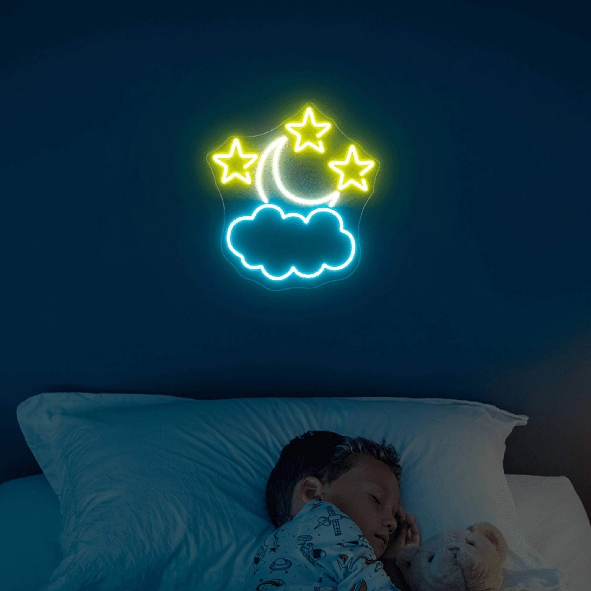 Moon, Cloud and Star Neon Sign Lets Neon