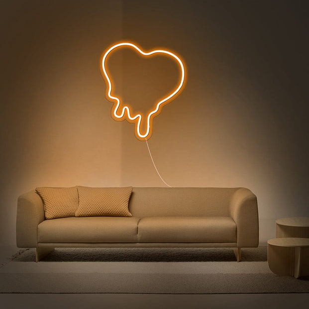 Dripping Heart Neon Sign