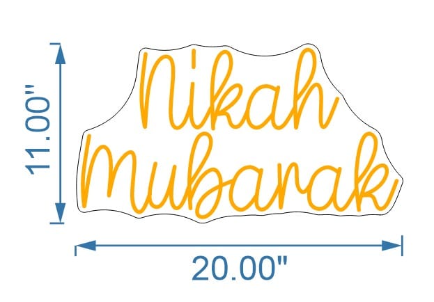 Nikkah Mubarak Neon Sign