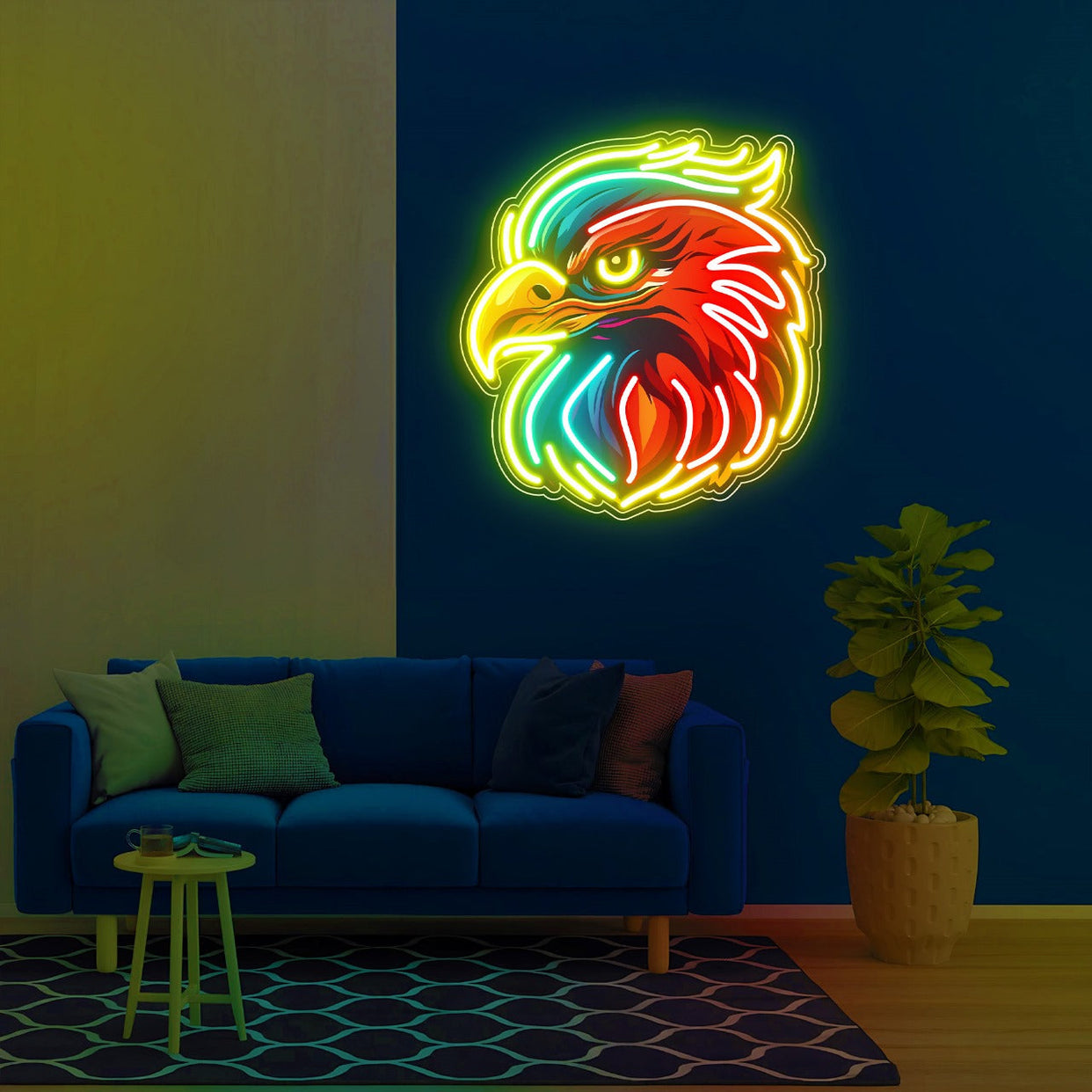 Hawk UV Neon Sign