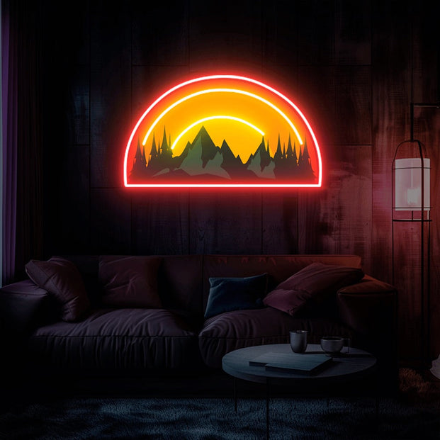 Mountain UV Neon Sign