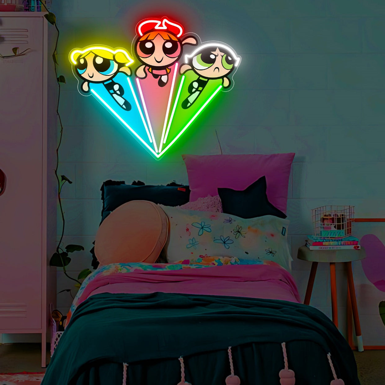 PowerPuff Girls UV Neon Sign