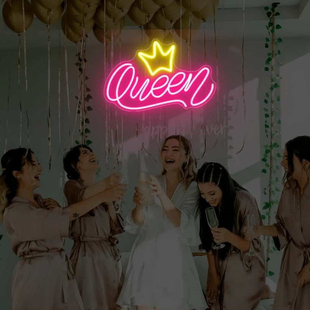 Queen With Crown Neon Sign | Best Gift Decor