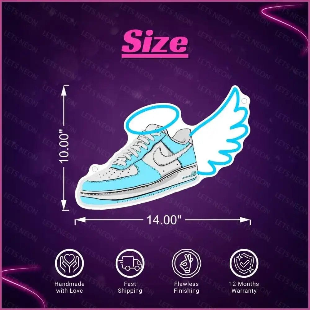 Angel Wing Shoe UV Neon Sign Lets Neon