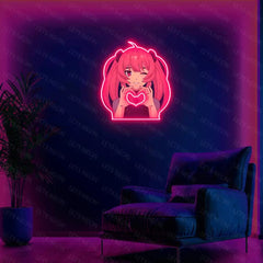 Anime Girl UV Neon Sign Lets Neon