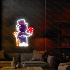 Astronaut Holding Gem UV Neon Sign Lets Neon