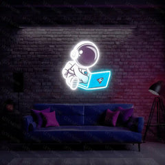 Astronaut Laptop UV Neon Sign Lets Neon