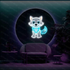 Baby Wolf UV Neon Sign Lets Neon