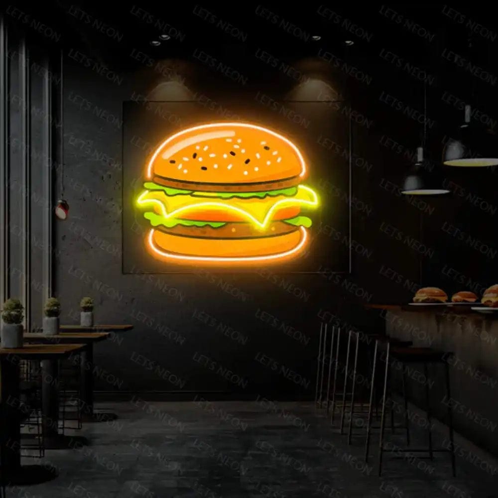 Burger UV Neon Sign Lets Neon