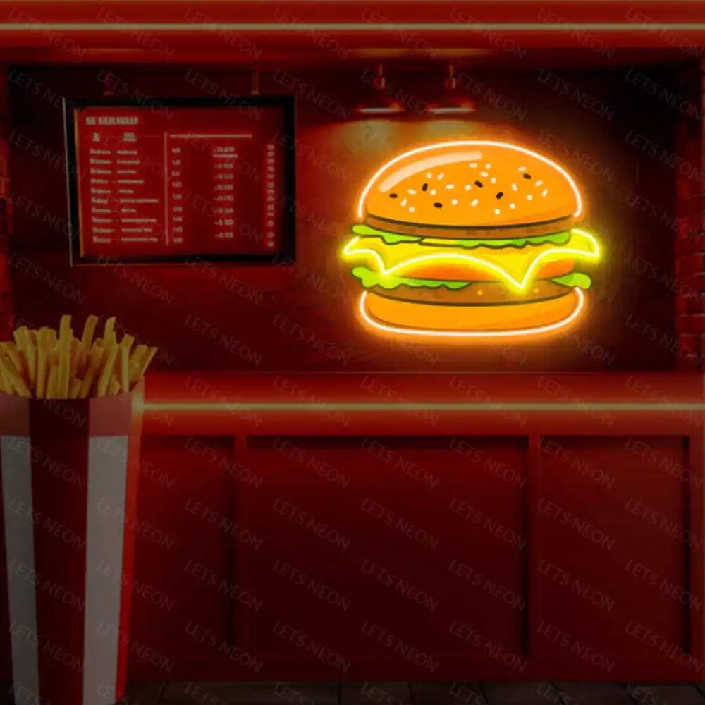 Burger UV Neon Sign Lets Neon