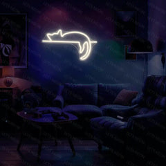 Cat Lying Neon Sign Lets Neon