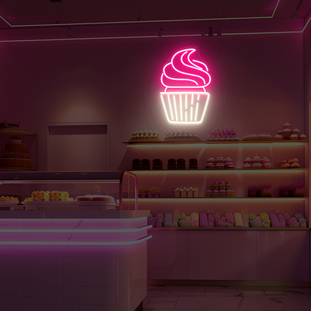 Cup Cake Neon Sign