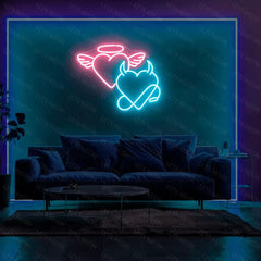 Devil Angel Heart Neon Sign Lets Neon