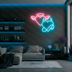 Devil Angel Heart Neon Sign Lets Neon