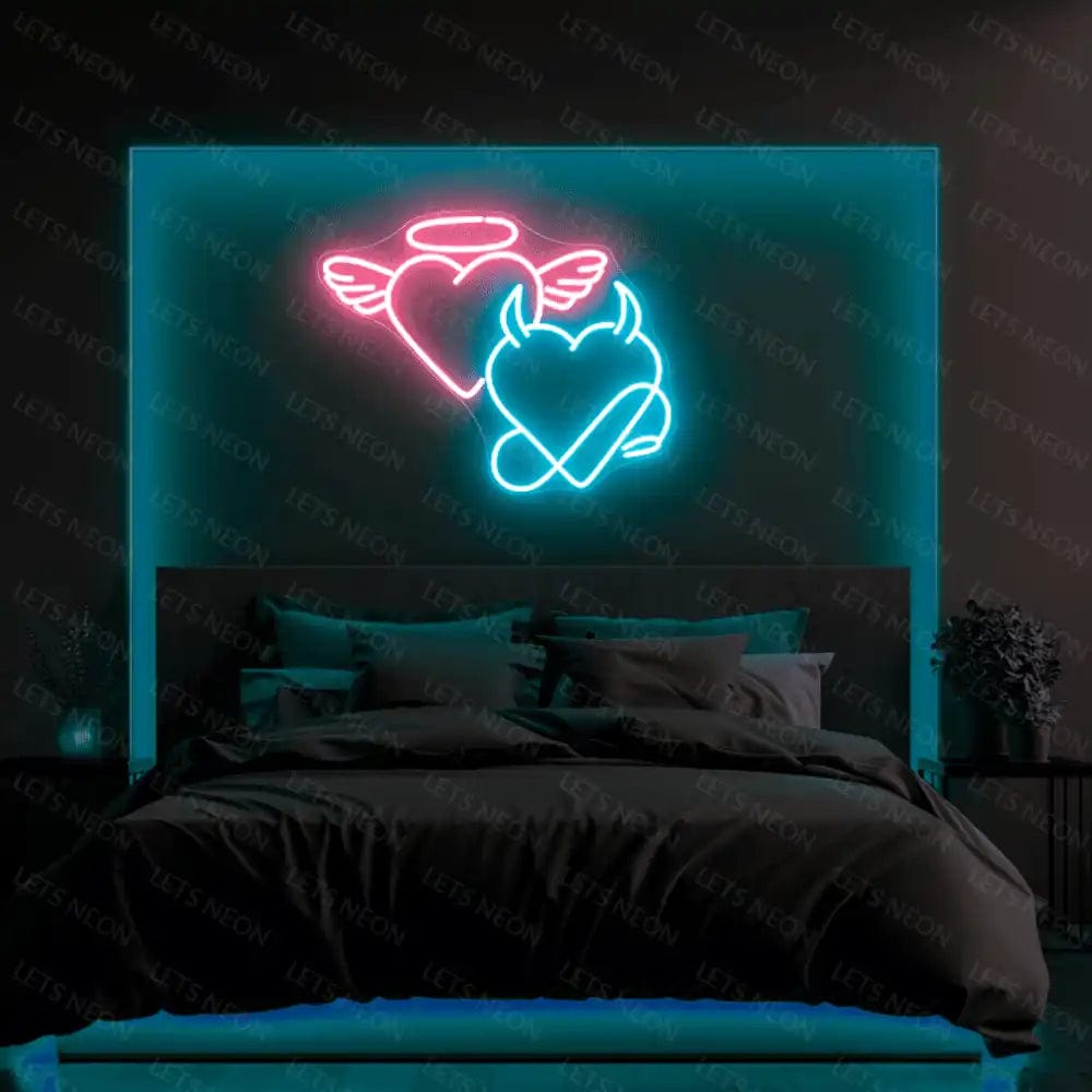 Devil Angel Heart Neon Sign Lets Neon