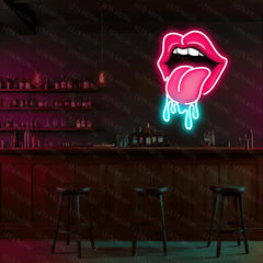 Dripping Lips UV Neon Sign Lets Neon