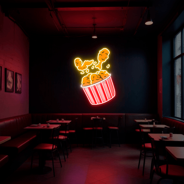 Fried Chicken UV Neon Sign