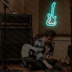 Guitar Neon Sign - Rock Your Space with Musical Vibes! Lets Neon