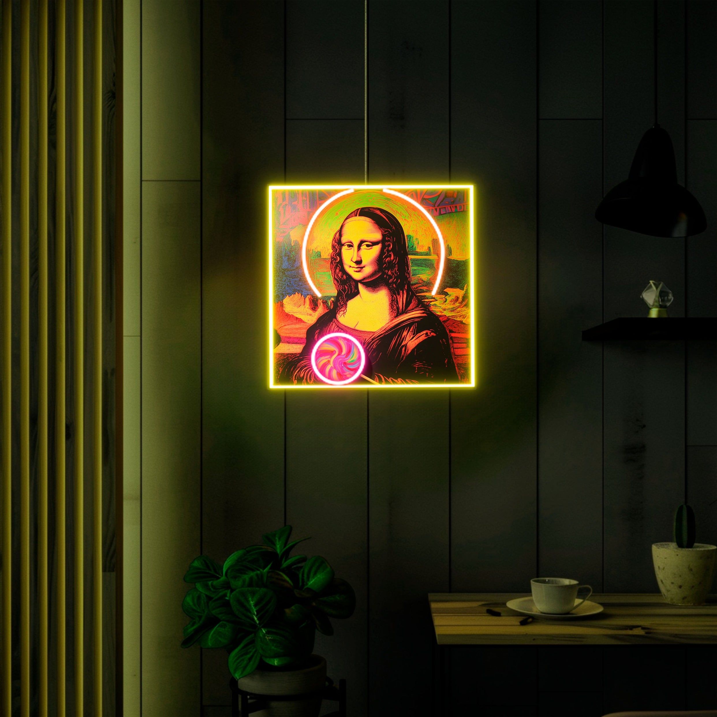 Mona Lisa UV Neon sign