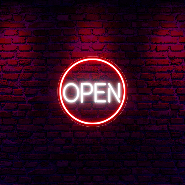 Open Neon Sign