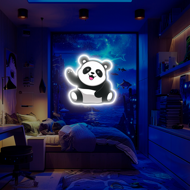 Panda UV Neon Sign