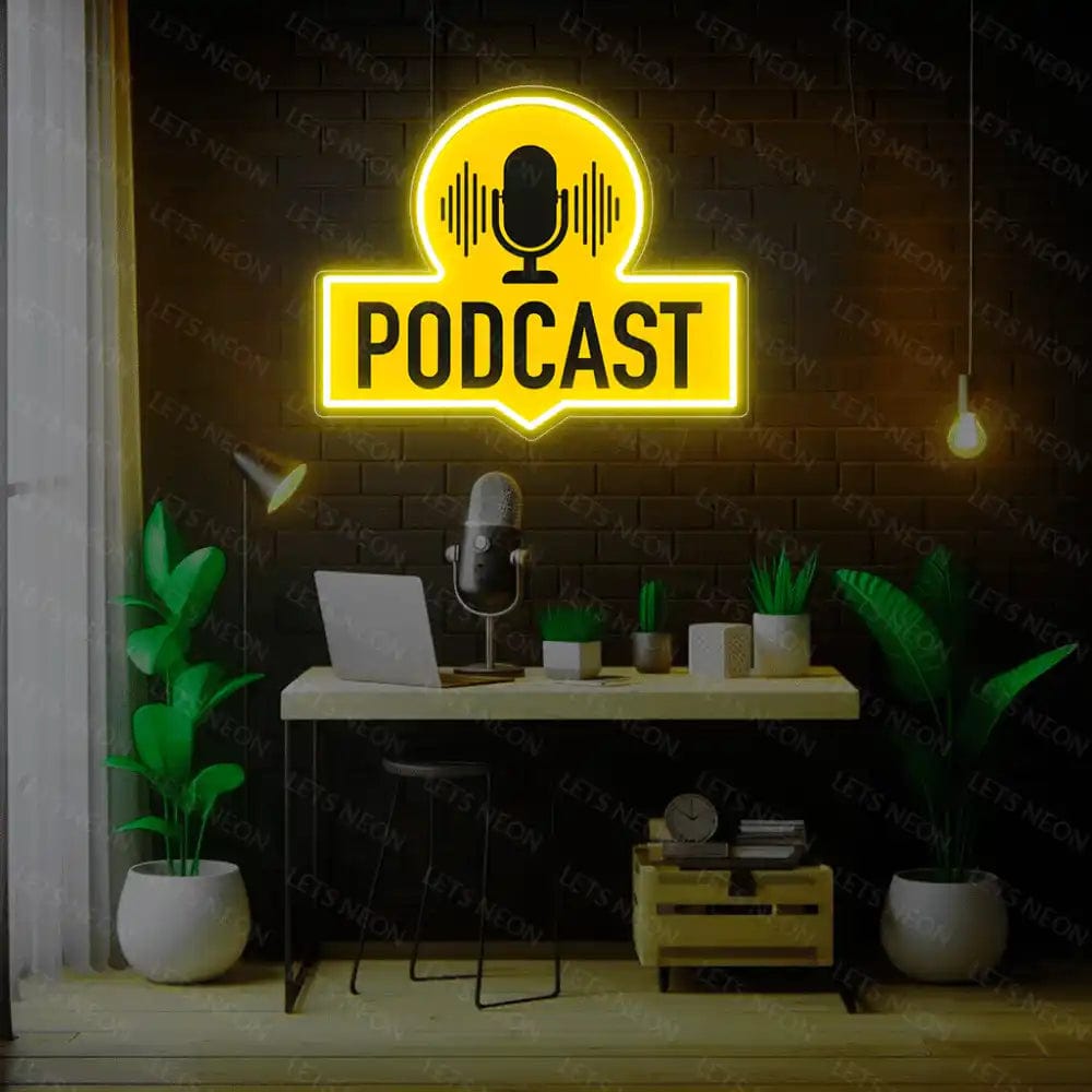 Podcast UV Neon Sign Lets Neon