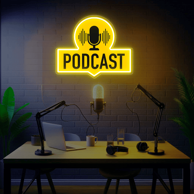 Podcast UV Neon Sign