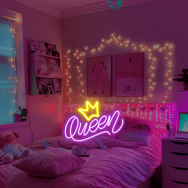Queen With Crown Neon Sign | Best Gift Decor