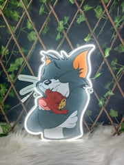 Tom Hugging Jerry UV Neon Sign Lets Neon