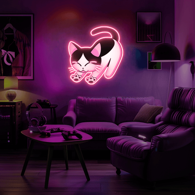 Cat UV Neon Sign