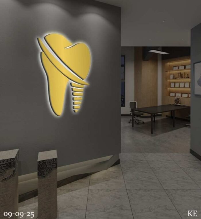 3D metal backlit sign for Sunit