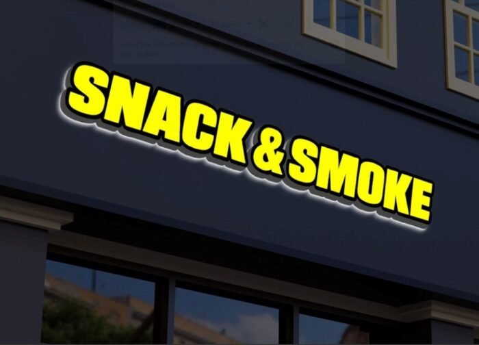 Snack & smoke 3D Acrylic and Backlit sign
