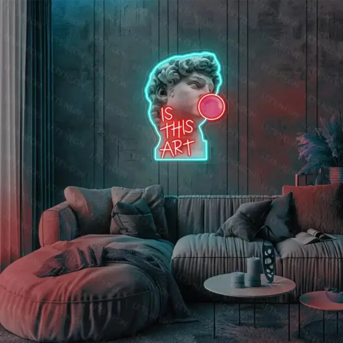 Pop Art David UV Print Neon Sign