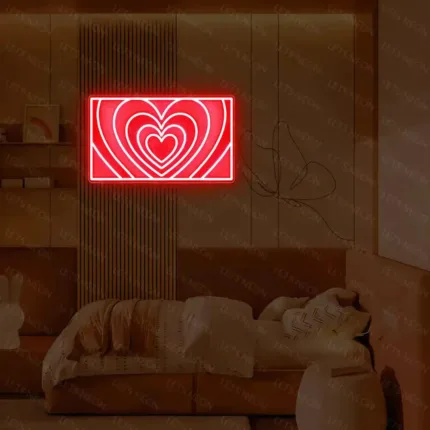PPG Heart UV Neon Sign