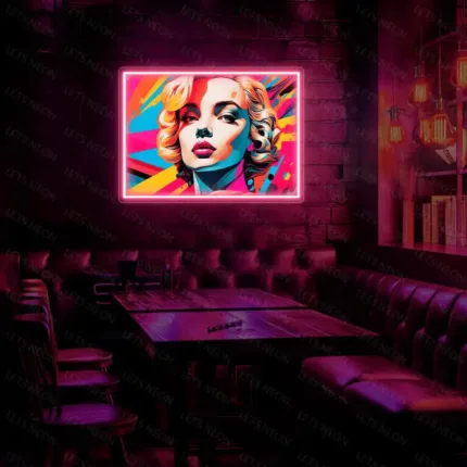 Retro Art Woman UV Neon Sign