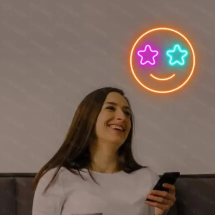 Smiley Face Neon Sign - Spread Joy with Vibrant LED Light!
