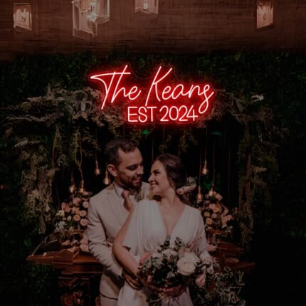 The Keans Wedding Neon Sign