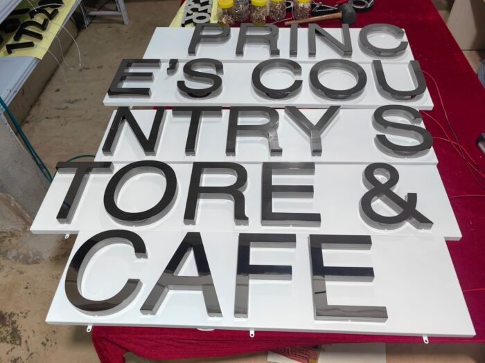 3D metal backlit sign